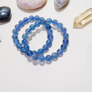 Blue Green Fluorite Crystal Bracelet