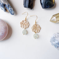 Belle Earrings - Prehnite