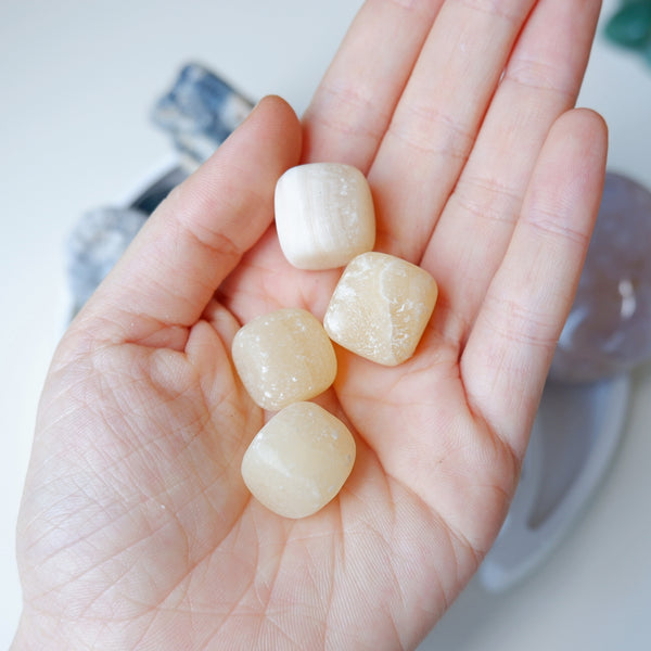 Yellow Calcite Tumbled Stone