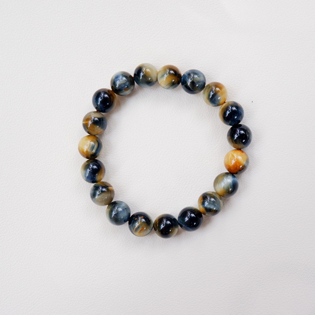 Blue Yellow Tiger's Eye Crystal Bracelet