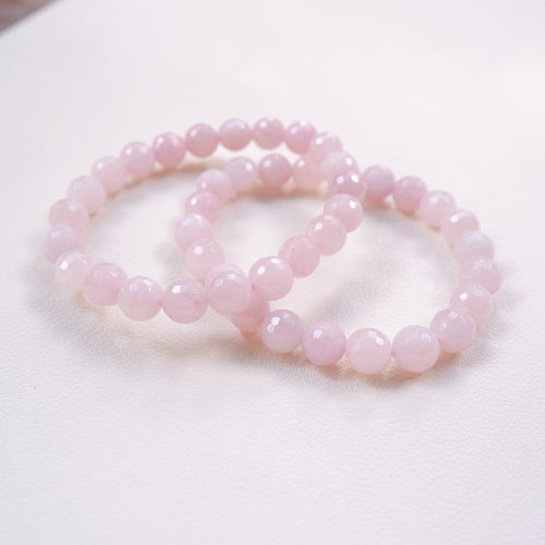 Rose Quartz Faceted Crystal Bracelet