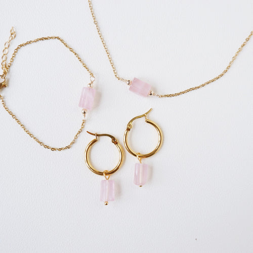 Valentine's Special Rose Quartz Diana Set